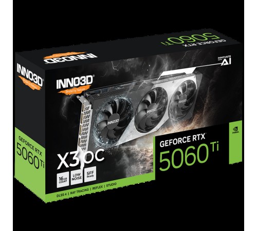 Видеокарта INNO3D RTX5060Ti ХЗ ОС 16GB GDDR7 128bit 3xDP HDMI 3FAN RTL