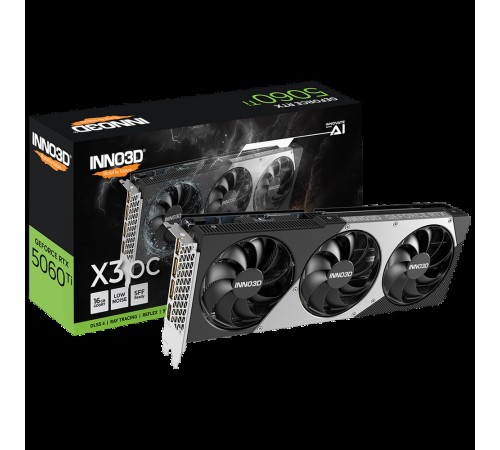 Видеокарта INNO3D RTX5060Ti ХЗ ОС 16GB GDDR7 128bit 3xDP HDMI 3FAN RTL