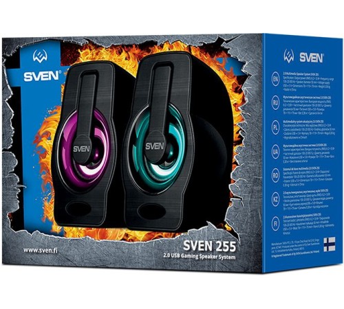 Колонки Sven 255 2.0 черный 6Вт