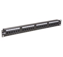 Патч-панель ITK PP24-1UC6U-D05 19" 1U 24xRJ45 кат.6 UTP