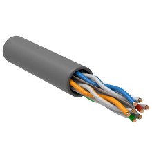 Кабель информационный ITK LC1-C604-121 кат.6 U/UTP не экранированный 4X2X23AWG LSZH нг(А)-HFLTx внутренний 305м серый