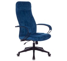 Кресло руководителя Бюрократ CH-608Fabric темно-синий Velvet 29 крестовина пластик