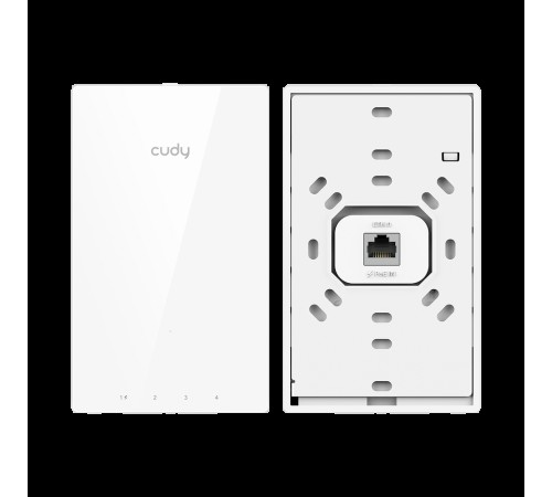 Точка доступа Wi-Fi CUDY AC1200 Gigabit Wall-Plate Access Point AC1200 Dual Band Gigabit Wall Plate Access Point,  MT7621DAN+MT7613B+MT7603E,  867Mbps at 5GHz + 300Mbps at 2.4GHz,  1 x Gigabit PoE-IN Port, 802.3af / at, 4 x Gigabit  RJ45 ports, LAN1 suppo