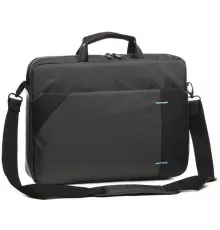 Сумка Continent  CC-205 GB(нейлон, серый, с голубой отстрочкой, 15,6'')