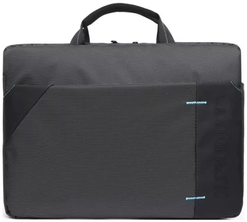 Сумка Continent  CC-205 GB(нейлон, серый, с голубой отстрочкой, 15,6'')