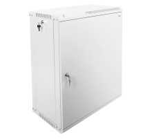 Шкаф коммутационный ЦМО (ШРН-Э-15.350.1) настенный 15U 600x350мм пер.дв.металл несъемн.бок.пан. задн.дв.стал.лист 50кг серый 300мм 18.09кг 180град.