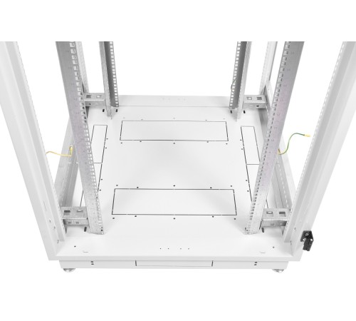 Шкаф коммутационный ЦМО (ШТК-М-42.8.10-48АА) напольный 42U 800x1000мм пер.дв.перфор. задн.дв.перфор.2-хст. 2 бок.пан. 710кг серый 855мм 129.15кг 180град.