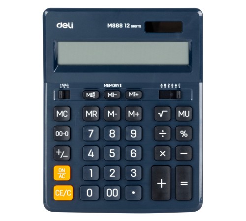 Калькулятор настольный Deli EM888F-blue темно-зеленый 12-разр.