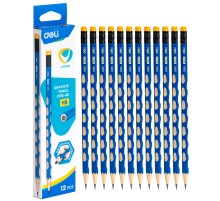 Карандаш ч/г Deli EC016-HB U-Touch HB трехгран. (12шт)