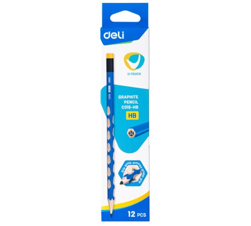 Карандаш ч/г Deli EC016-HB U-Touch HB трехгран. (12шт) Карандаш ч/г Deli EC016-HB U-Touch HB трехгран. (12шт)