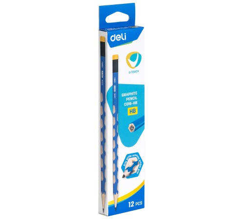 Карандаш ч/г Deli EC016-HB U-Touch HB трехгран. (12шт) Карандаш ч/г Deli EC016-HB U-Touch HB трехгран. (12шт)