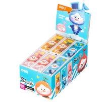 Ластик Deli EH306 Little Sinnger 54х20х10мм ПВХ ассорти (1шт)