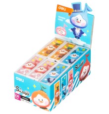 Ластик Deli EH306 Little Sinnger 54х20х10мм ПВХ ассорти (1шт)