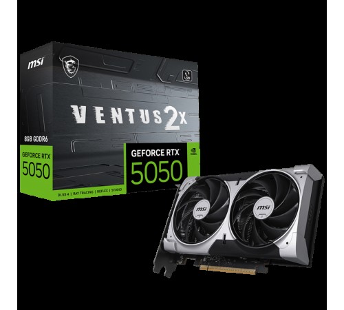 Видеокарта MSI RTX5050 VENTUS 2X 8GB GDDR6 128bit 3xDP HDMI 2FAN RTL Видеокарта MSI RTX5050 VENTUS 2X 8GB GDDR6 128bit 3xDP HDMI 2FAN RTL