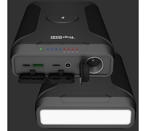 Мобильный аккумулятор TopON TOP-X73 72000mAh 3A QC 1xUSB беспроводная зарядка черный (чехол в комплекте) (103073)