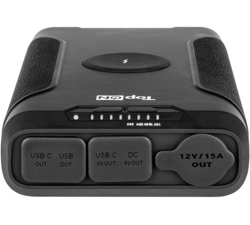 Мобильный аккумулятор TopON TOP-X73 72000mAh 3A QC 1xUSB беспроводная зарядка черный (чехол в комплекте) (103073)