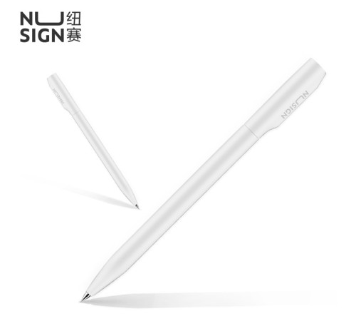 Ручка гелев. Deli Nusign NS552white белый черные линия 0.5мм