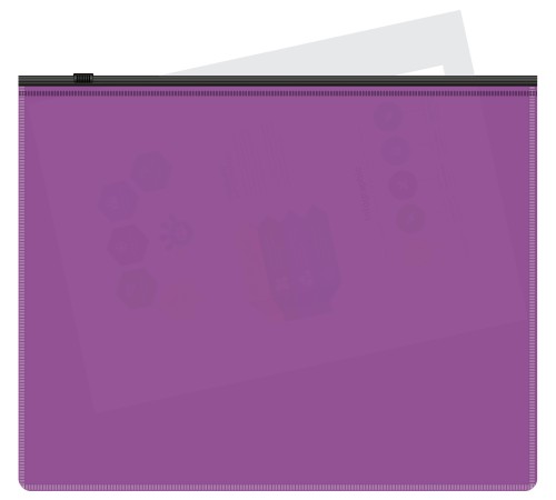 Папка на молнии ZIP Бюрократ -BPM5AVIOBL A5 полипропилен 0.15мм фиолетовый цвет молнии черный Папка на молнии ZIP Бюрократ -BPM5AVIOBL A5 полипропилен 0.15мм фиолетовый цвет молнии черный