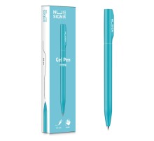 Ручка гелев. Deli Nusign NS552blue голубой черные линия 0.5мм