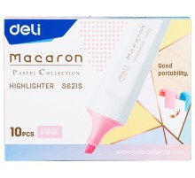 Текстовыделитель Deli ES621Spink Macaron скошенный пиш. наконечник 1-5мм розовый