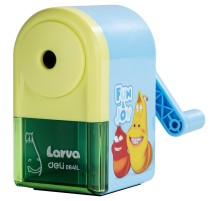 Точилка для карандашей механическая Deli E0641L Larva 1 отверстие пластик ассорти