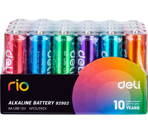 Батарея Deli Rio AA (4шт) спайка