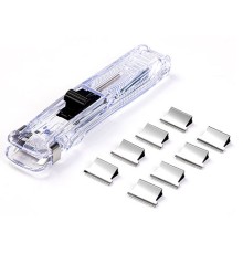 Степлер Deli 8591A/White (40листов) черный пластик