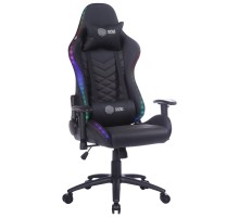 Кресло игровое Cactus CS-CHR-0099BLR черный/красный эко.кожа металл