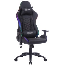 Кресло игровое Cactus CS-CHR-0099BLR черный/красный эко.кожа металл