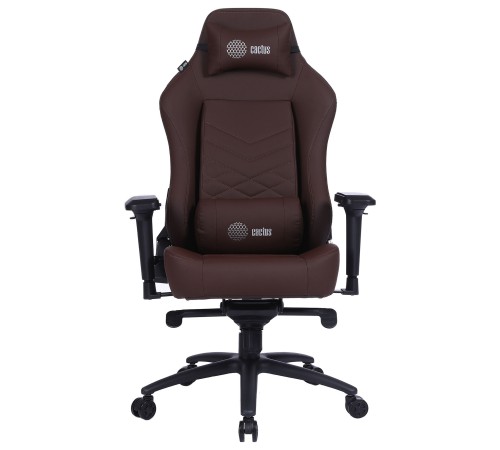 Кресло игровое Cactus CS-CHR-0112BR коричневый эко.кожа металл