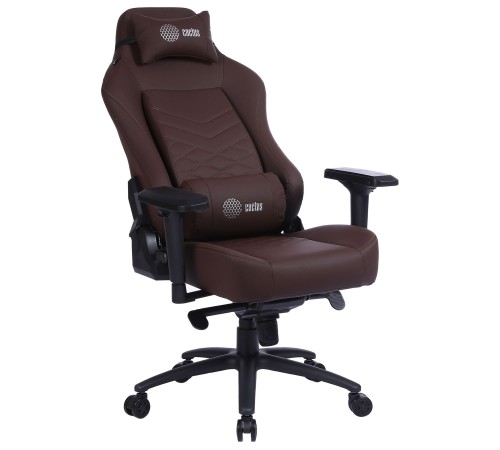 Кресло игровое Cactus CS-CHR-0112BR коричневый эко.кожа металл
