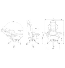 Кресло игровое Cactus CS-CHR-0112BR коричневый эко.кожа металл