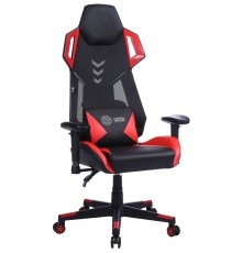 Кресло игровое Cactus CS-CHR-090BLR черный/красный эко.кожа пластик