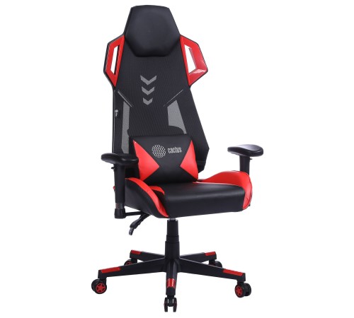 Кресло игровое Cactus CS-CHR-090BLR черный/красный эко.кожа пластик Кресло игровое Cactus CS-CHR-090BLR черный/красный эко.кожа пластик