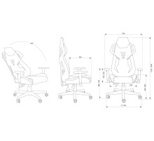 Кресло игровое Cactus CS-CHR-090BL черный эко.кожа пластик