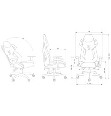 Кресло игровое Cactus CS-CHR-090BL черный эко.кожа пластик