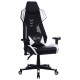 Кресло игровое Cactus CS-CHR-090BLW черный/белый эко.кожа пластик