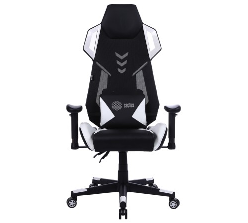 Кресло игровое Cactus CS-CHR-090BLW черный/белый эко.кожа пластик