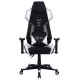 Кресло игровое Cactus CS-CHR-090BLW черный/белый эко.кожа пластик