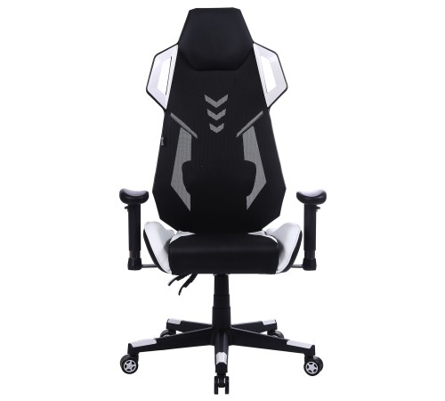 Кресло игровое Cactus CS-CHR-090BLW черный/белый эко.кожа пластик