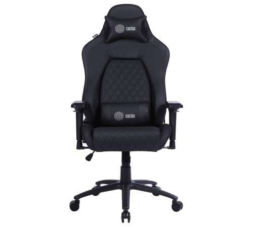 Кресло игровое Cactus CS-CHR-130 черный эко.кожа металл Кресло игровое Cactus CS-CHR-130 черный эко.кожа металл