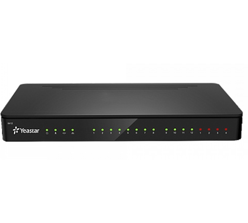 YEASTAR IP-АТС до 20 абонентов и 8 одновременных вызовов, позволяет подключать аналоговые линии/телефоны, BRI, GSM, UMTS-линии посредством дополнительных модулей, имеет в составе 8 предустановленных ( (S412)