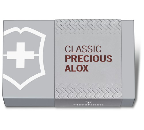 Нож перочинный Victorinox Classic Precious Alox (0.6221.4011G) 58мм 5функц. коричневый подар.коробка Нож перочинный Victorinox Classic Precious Alox (0.6221.4011G) 58мм 5функц. коричневый подар.коробка