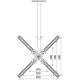Кронштейн для телевизора Cactus CS-CP07 черный 23"-55" макс.45кг потолочный поворот и наклон