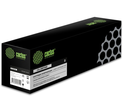 Картридж лазерный Cactus CS-LX60F5X00 60F5X00 черный (20000стр.) для Lexmark MX510/MX511/MX611