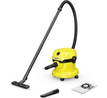 Строительный пылесос Karcher WD 2 Plus V-12/4/18 1000Вт (уборка: сухая/сбор воды) желтый