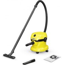 Строительный пылесос Karcher WD 2 Plus V-12/4/18 1000Вт (уборка: сухая/сбор воды) желтый