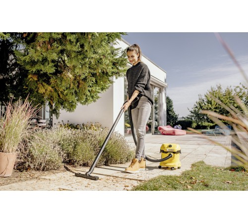 Строительный пылесос Karcher WD 2 Plus V-12/4/18 1000Вт (уборка: сухая/сбор воды) желтый