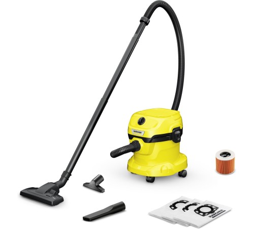 Строительный пылесос Karcher WD 2 Plus V-12/6/18/C 1000Вт (уборка: сухая/влажная) желтый Строительный пылесос Karcher WD 2 Plus V-12/6/18/C 1000Вт (уборка: сухая/влажная) желтый