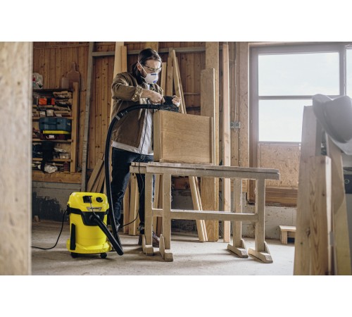 Строительный пылесос Karcher WD 3 P V-17/4/20 1000Вт (уборка: сухая/сбор воды) желтый Строительный пылесос Karcher WD 3 P V-17/4/20 1000Вт (уборка: сухая/сбор воды) желтый
